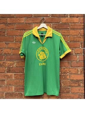 Vintage adidas zaire leopards 1980 soccer jersey M